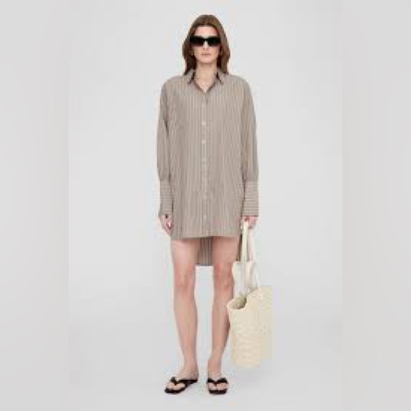 Anine Bing Lake Dress Taupe Small NWT - Picture 1 of 7